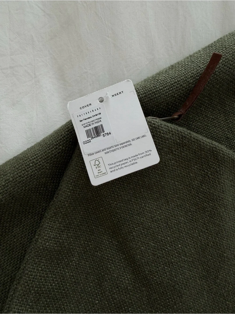 Pottery Barn - Everyday Linen Pillow Cover (Cypress)